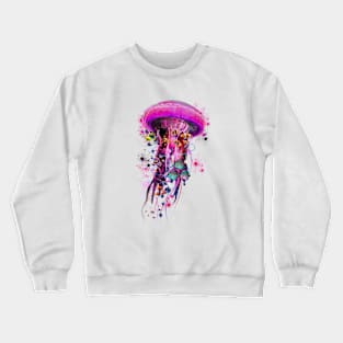 Pink Jellyfish world Crewneck Sweatshirt